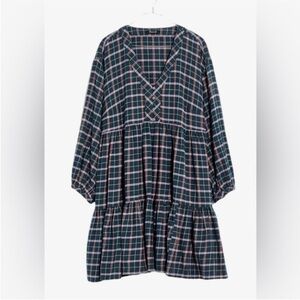 Flannel Mini Dress in Plaid